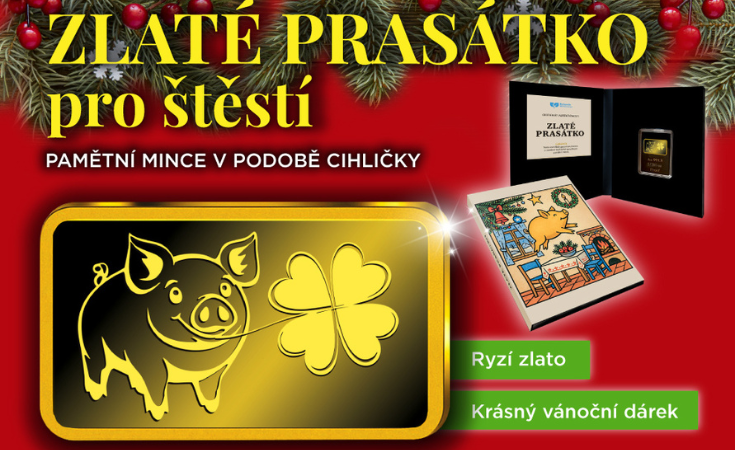 Vánoční prasátko 1/100 oz AU