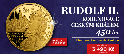 Rudolf II - Korunovace 1/100 oz AU