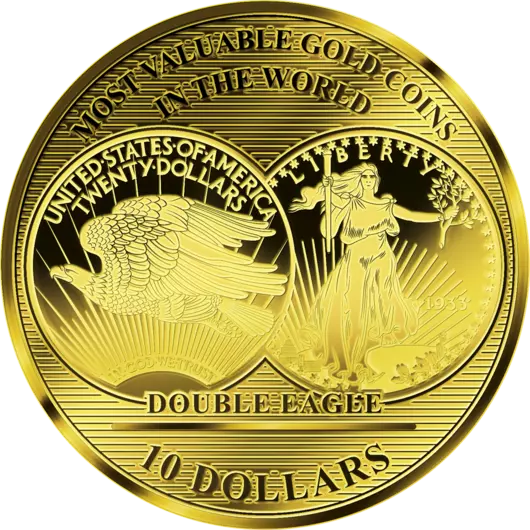 Slavný Double Eagle 1933 na minci z ryzího zlata