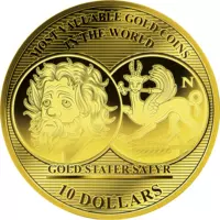 Unikátní Gold Stater Satyr, 350-300 př. n. l. na minci z ryzího zlata