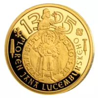 Florén Jana Lucemburského, pamětní mince z ryzího zlata
