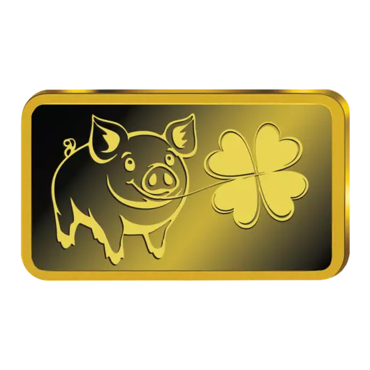 Zlaté prasátko, pamětní mince v podobě cihličky z ryzího zlata