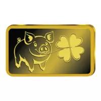 Zlaté prasátko, pamětní mince v podobě cihličky z ryzího zlata