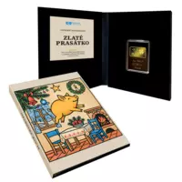 Zlaté prasátko, pamětní mince v podobě cihličky z ryzího zlata