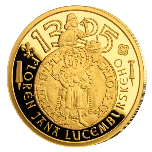 Florén Jana Lucemburského, pamětní mince z ryzího zlata