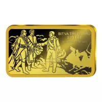 Bitva tří císařů – 220 let, pamětní mince v podobě cihličky z ryzího zlata