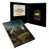 Bitva tří císařů – 220 let, pamětní mince v podobě cihličky z ryzího zlata