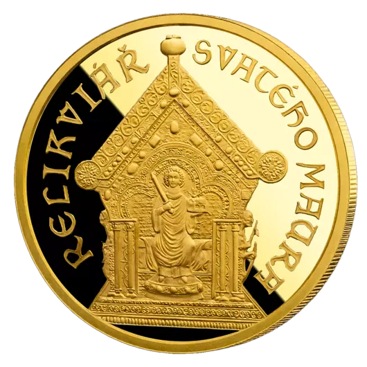 Relikviář svatého Maura – pamětní mince z 1,2 g ryzího zlata