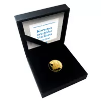 Koruna svatého Václava – pamětní mince z 1,2 g ryzího zlata, Proof