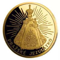 Pražské Jezulátko - pamětní mince z 1,2 g ryzího zlata, Proof-like