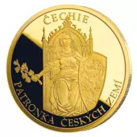 Čechie, patronka českých zemí – pamětní mince z 1,2 g ryzího zlata, Proof-like