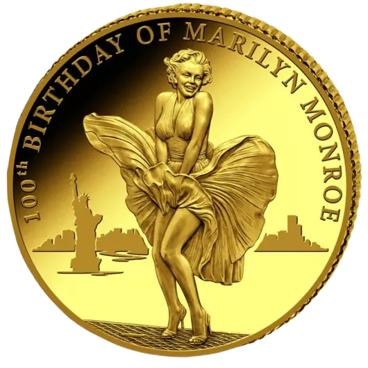 Marilyn Monroe – 100 let od narození, oficiální mince z ryzího zlata