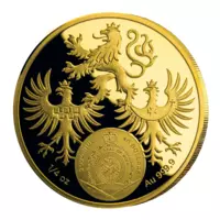 Relikviář svatého Maura - pamětní mince z 1/4 oz ryzího zlata