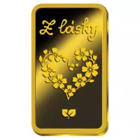 Z lásky - pamětní mince v podobě cihličky z ryzího zlata