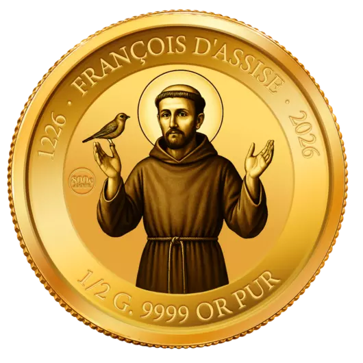 František z Assisi – 800 let – výroční mince z ryzího zlata