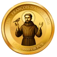 František z Assisi – 800 let – výroční mince z ryzího zlata